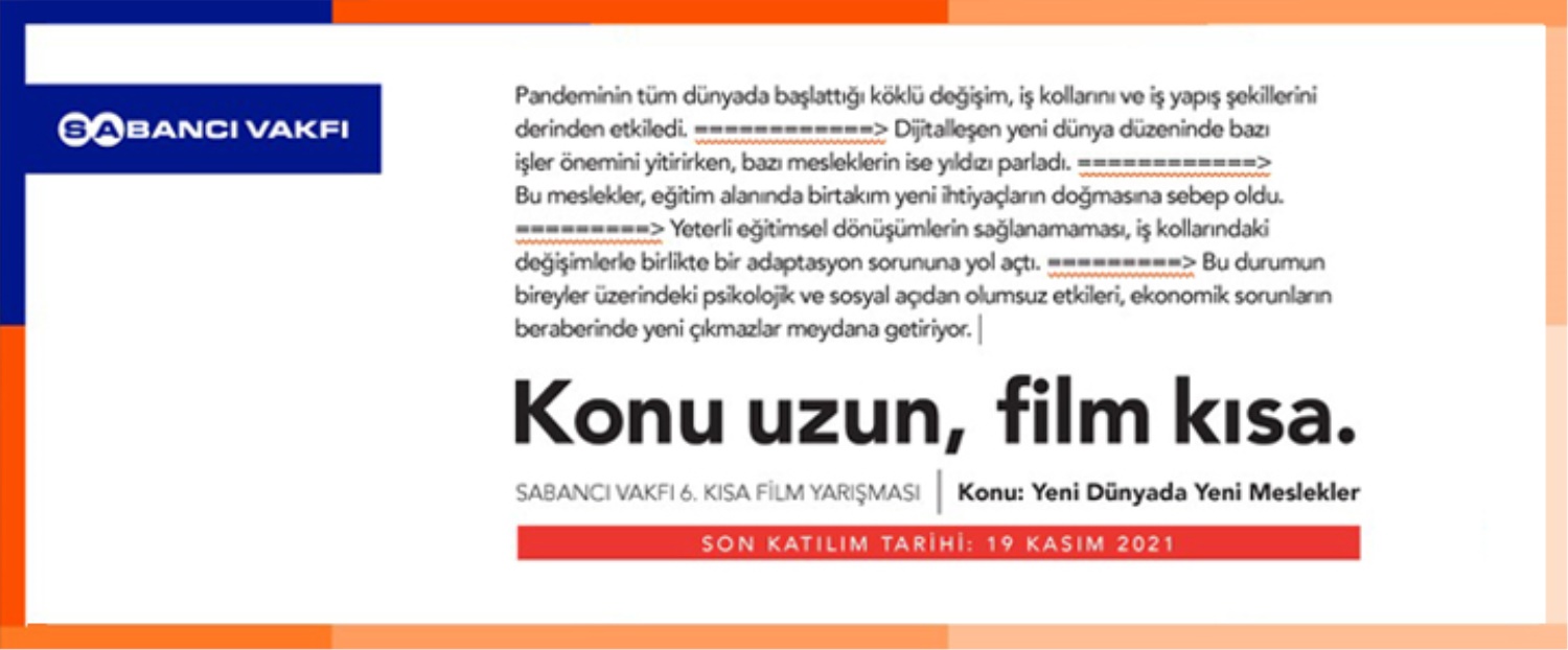 Sabancı Vakfı 6. Kısa Film Yarışması Başvuruları Devam Ediyor